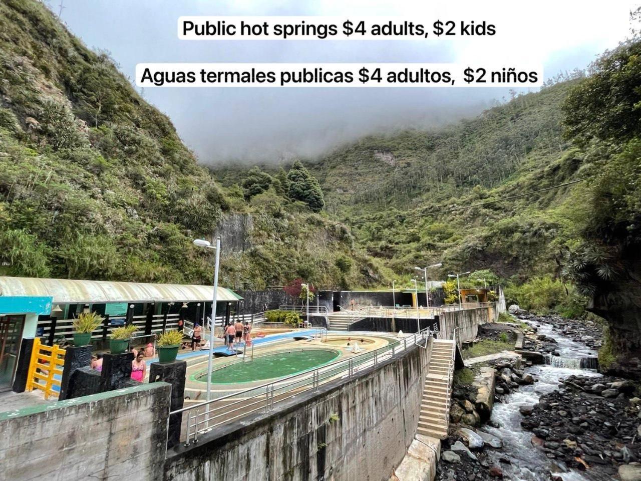 Mountain Chalet - Tungurahua Hot Springs/Aguas Termales Baños Exteriör bild
